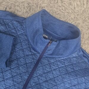 Antigua‎ 101272 Mens 2XL XXL Blue Diamond Long Sleeve 1/4 Zip Pullover Sweater